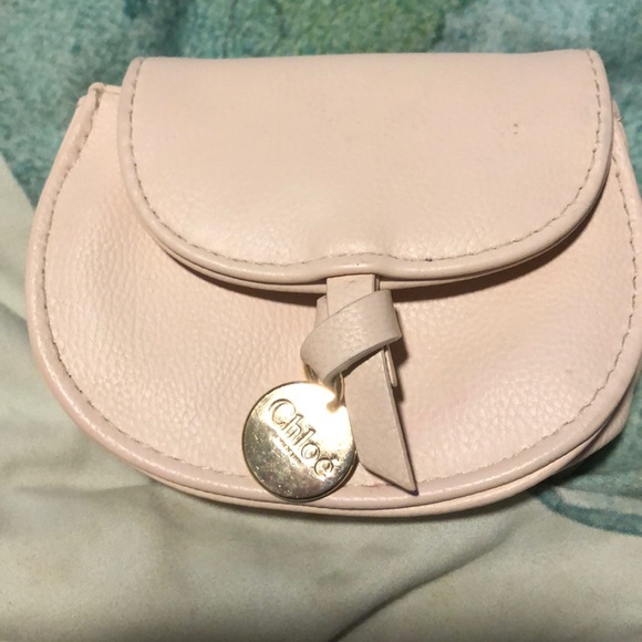 Chloe Accessories - CHLOE small change purse in very light pink